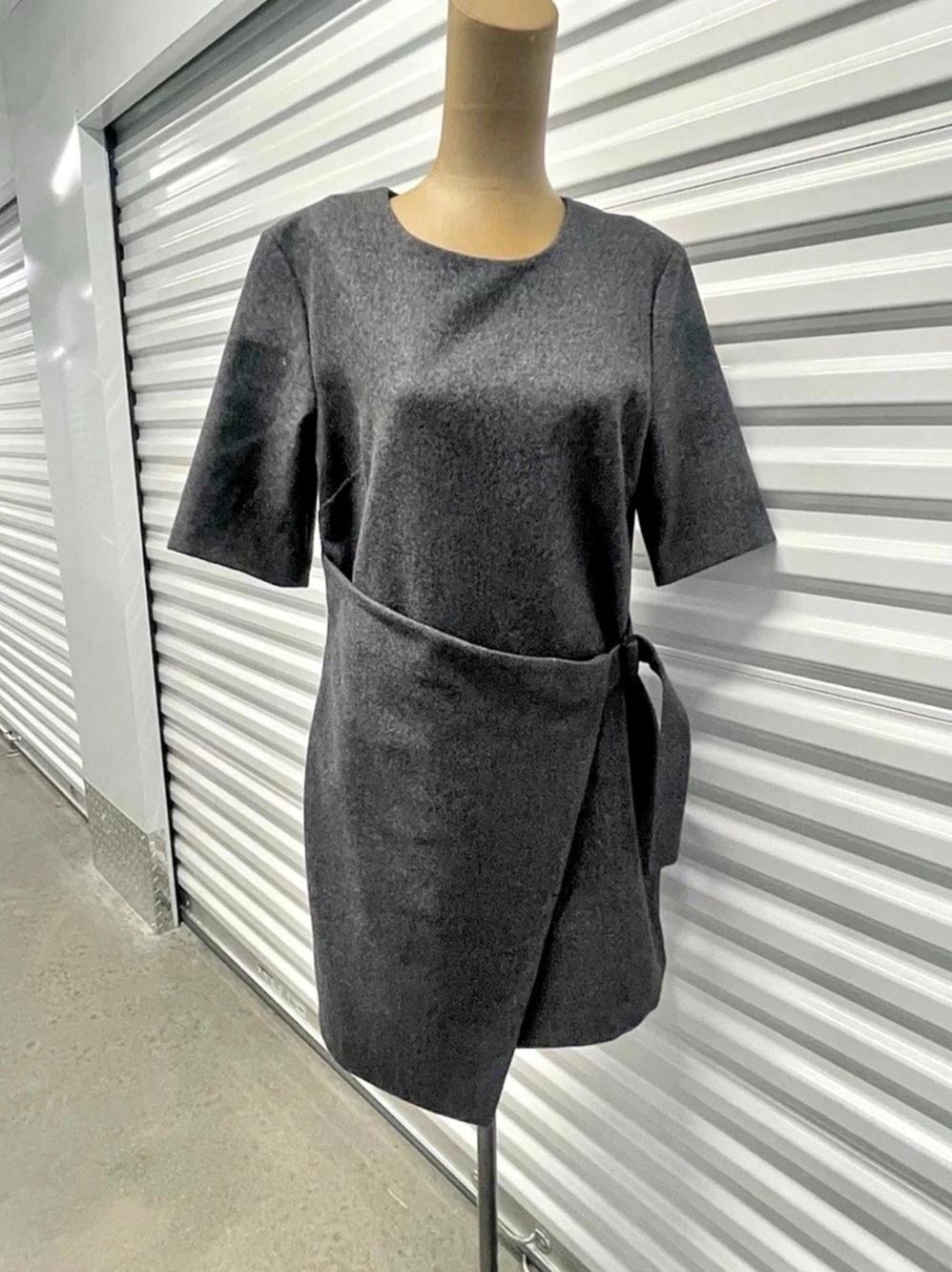 Kate Spade Saturday Wool Wrap Mini Dress Gray Size 6 Like New
